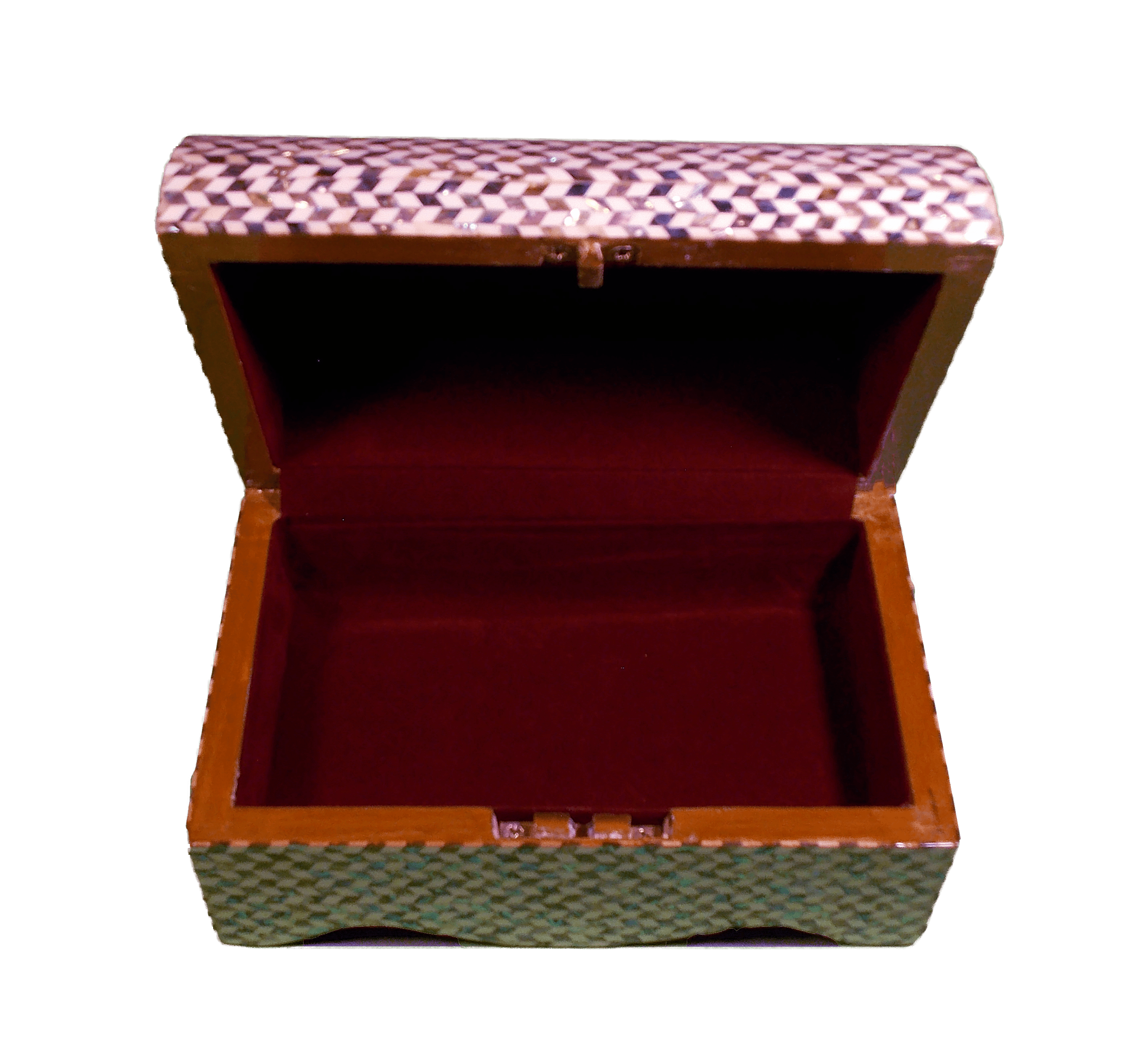 Large white Mother of Pearl Jewellery box